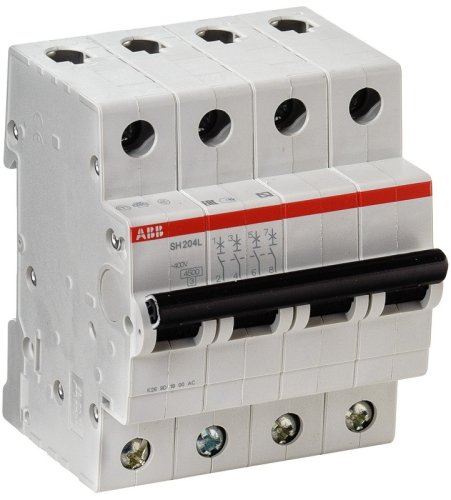 Выключатель автоматический ABB S204 4п 2А C 6кА фото Выключатель автоматический ABB S204 4п 2А C 6кА картинка